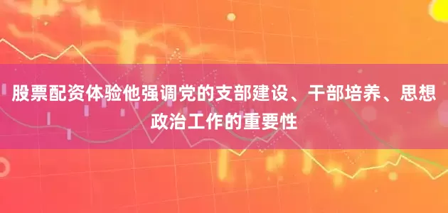 股票配资体验他强调党的支部建设、干部培养、思想政治工作的重要性